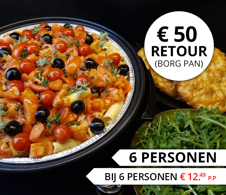 Afbeelding van Maaltijdpan - Vegan Rigatoni inclusief rucola en focaccia broden